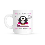 Personalised Pink Owl Thank You Teacher Gift Ceramic Mug